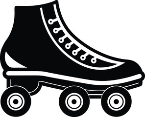 Naklejka premium Roller Skate Vector Art, Roller Skate Icon