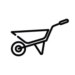 Wheelbarrow icon design template
