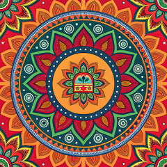 vibrant pakistani truck art pattern forming a man