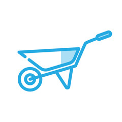 Wheelbarrow icon design template
