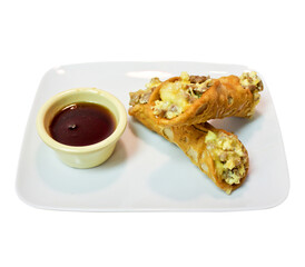 sweet and salty breakfast cannoli