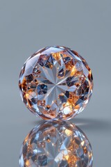 Round Faceted Gemstone Reflection