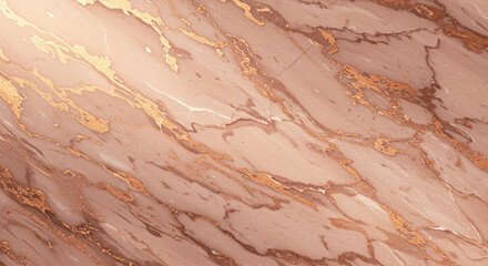 Obraz premium Elegant rose gold marble texture with subtle veins and shine 