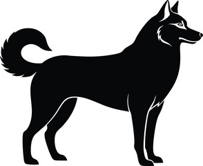 Siberian Husky Dog Vector Art