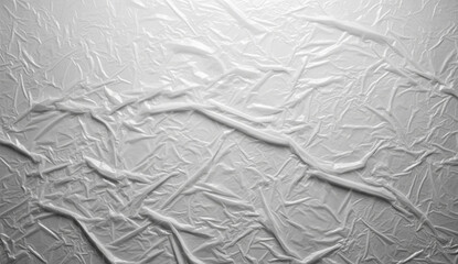 White Crinkled Plastic Wrap Texture
