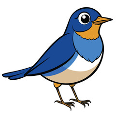 Fototapeta premium blue bird cartoon