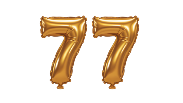 Metallic Number 77 Balloons – Party Decoration Element