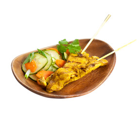 thai chicken satay cucumber salad