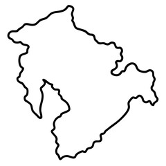 Country Outline Vector Map Symbol