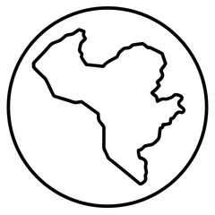 Country Outline Vector Map Symbol
