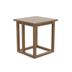 Square wood side table