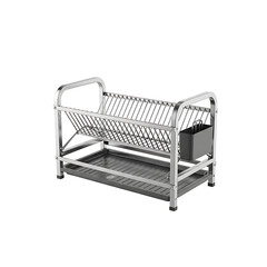 Stainless steel two tier dish rack