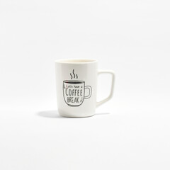 Lets Have a Coffee Break Mug on CleanBackground - International Coffee Day