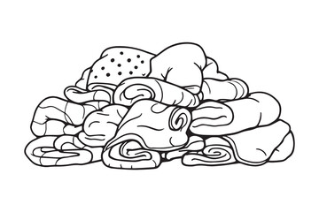 Blanket line art and black color