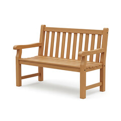 Wooden outdoor park bench