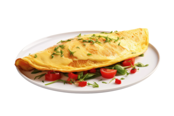  Omelet. White or PNG Transparent Background.