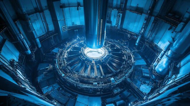 Efficient cooling system in a nuclear fission power plant facilitates energy transfer.