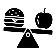Trendy design icon of balanced diet