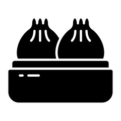 Editable design icon of dim sum