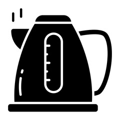 An editable design icon of electric kettle