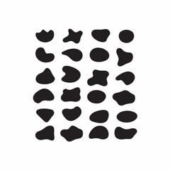 Abstract Organic Blob Shapes Collection Modern Minimal Vector Set abstract shapes blob vector abstract pattern elements organic blobs