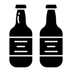 Modern design icon of wine bottles