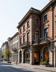 Obraz premium Classic European Architecture with Brick Facade