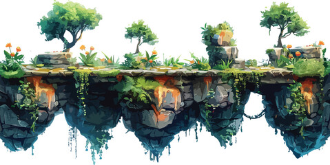 Nature Platform with Vegetation