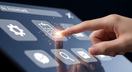 Navigating digital tasks with a touch, showcasing a modern device interface and seamless user experience with its intuitive design.