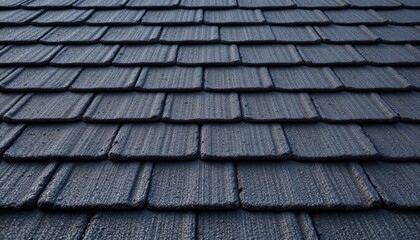 Dark Textured Roof Shingles Pattern