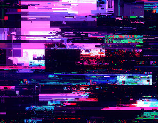 Obraz premium AIが設計し続ける都市に終わなく無限に積層するバグだらけの構造物が、空間認識を狂わせるレベルで繁殖する狂気的な世界