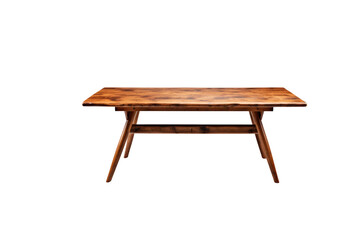 A rustic wooden table with a minimalist design, perfect for any home. background removed