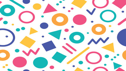 Vibrant Seamless Retro Shape Composition

