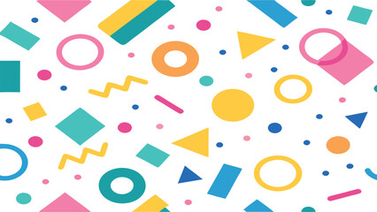 Vibrant Seamless Retro Shape Composition

