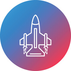 Fototapeta premium Jet Line Gradient Circle Background Icon