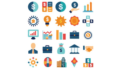 Fototapeta premium investment icon set vector