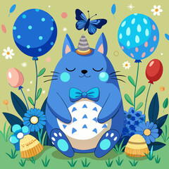 easter bunny and eggs