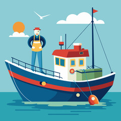 fishing boat in the sea