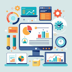 flat icons for business