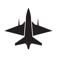 Modern Silhouette of a Fighter Jet with a Unique Wing Design and Tail Configuration in Black and White