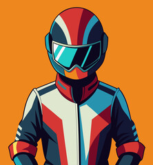 vector illustration of an orange man