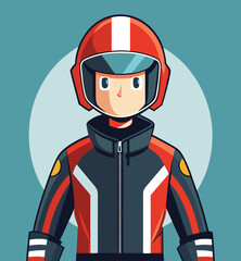 vector illustration of a firefighter