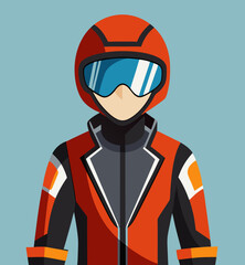 vector illustration of a biker