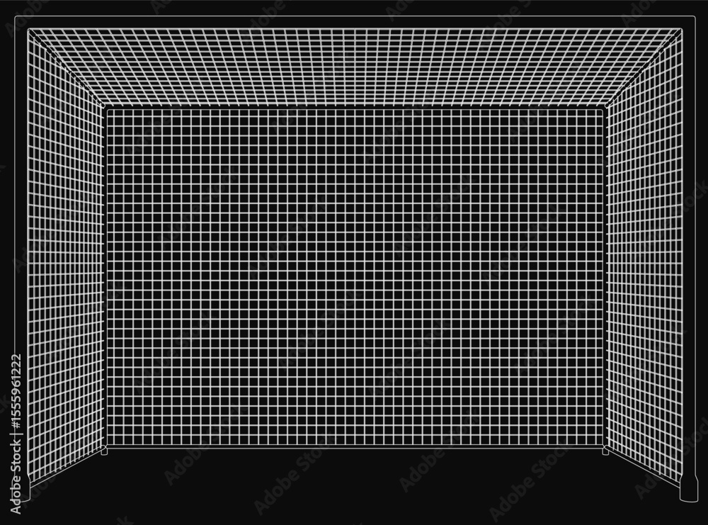 Poster a black and white grid pattern illustrates a structured room divider design, composed of small, even