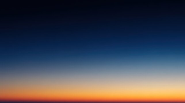 Blue and Orange Gradient Sky Transition from Night to Dawn, Soft Atmospheric Texture