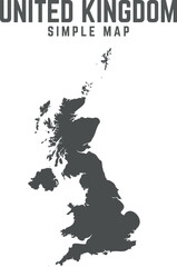 Isolated Great Britain Outline Vector (Focuses on the geographic entity and clean presentation)