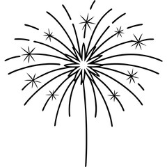 Festive Spark Line Art Vector