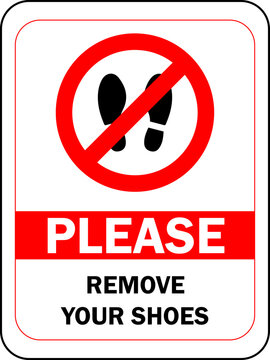 please remove your shoes sign design for templates.