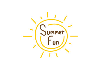 illustration captures the essence of summer fun with a playful and colorful design. 