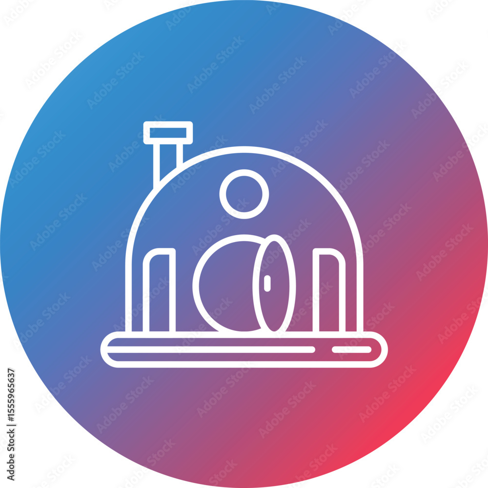 Poster hobbit line gradient circle background icon